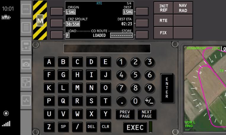 The following user interface elements are used to control the VNAV-mode on the MCP: 1 VNAV button Element Purpose 1 VNAV button Pressing this button triggers the VNAV-mode.