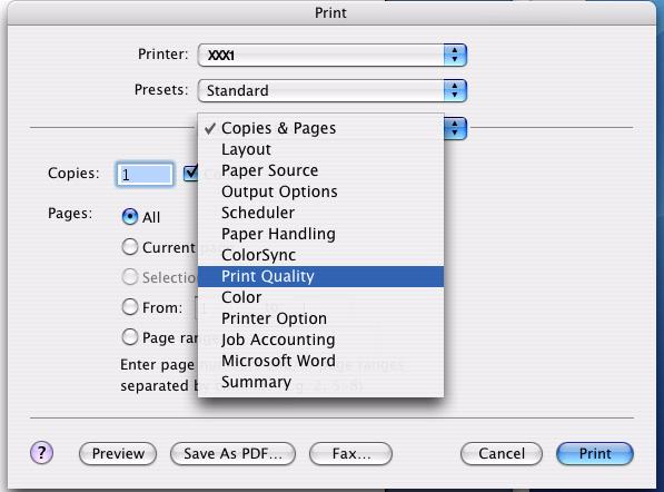 Accessing Print Features 1. To access the print features, open your print driver from within an application by selecting File Print. 2.