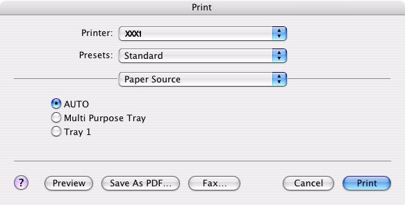 Paper Feed Select Use the Paper Source screen to tell the printer what tray to use to print the job.