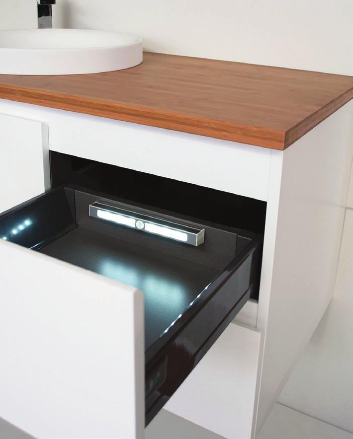 page 1 of 6 SPECIFICATIONS Recommended Use Vanity Top Material (see page 2) Vanity Unit Material Vanity Colour Variations (see page 3) Interior Finish Tap Hole Availability Waste Fixing