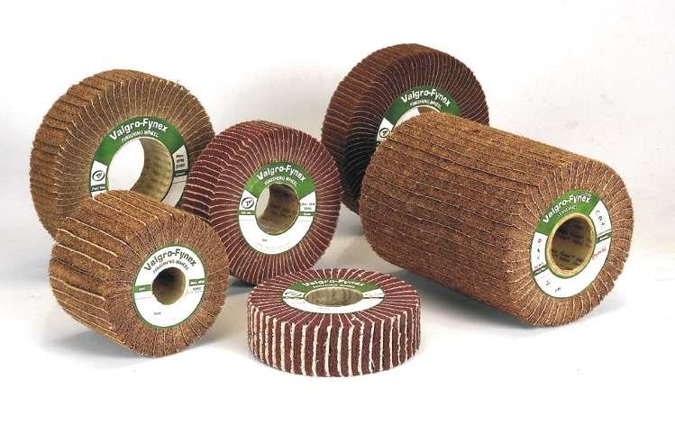 Kombi flap brush High rate of cut, Provide Uniform Hairline Finish "Valgro-Fynex" Kombi Flap wheels are manufactured from closely packed strips of Valgro heavy duty material with the addition of a