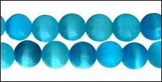 95 FOBL-R4: Ø4mm round blue fiber optic beads strand. 15" long, approx. 100 beads: $4.