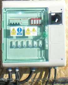 Additional Components on the AC side of the photovoltaic installations Network side box with the