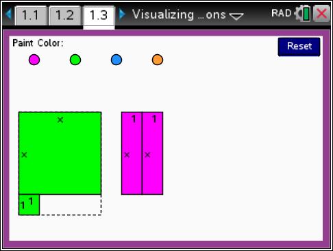 Building Concepts: Visualizing Quadratic Epressions Class Discussion The following questions involve finding the area of irregular shapes by enclosing them in a larger region (rectangle) and