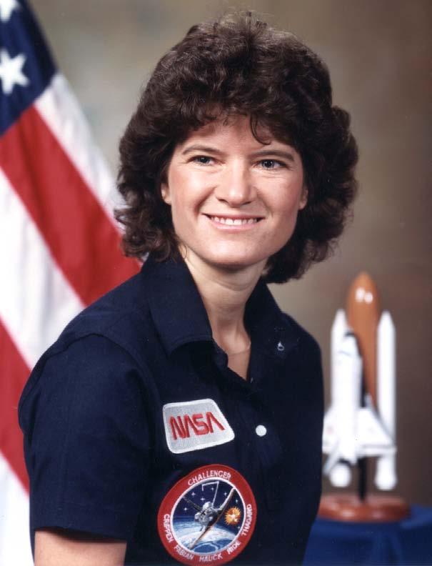 Sally Ride Photo Credits: Front cover, back cover, pages 8, 11, 12, 16, 18 (all): courtesy of NASA; title page, pages 5, 6, 9, 10, 14, 15, 17, 20: courtesy of NASA Johnson Space Center; pages 4, 19: