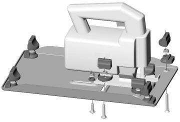 PARTS LIST 1. Jigsaw plate (1) 2. Overhead arm (1) 3. Support arm (1) Fastener Bag 1 - Jigsaw Plate 4.