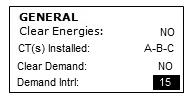 3-18 Initial Setup Operator s Manual 381333-368G 5210 Digital Power Meter Demand Interval Option The