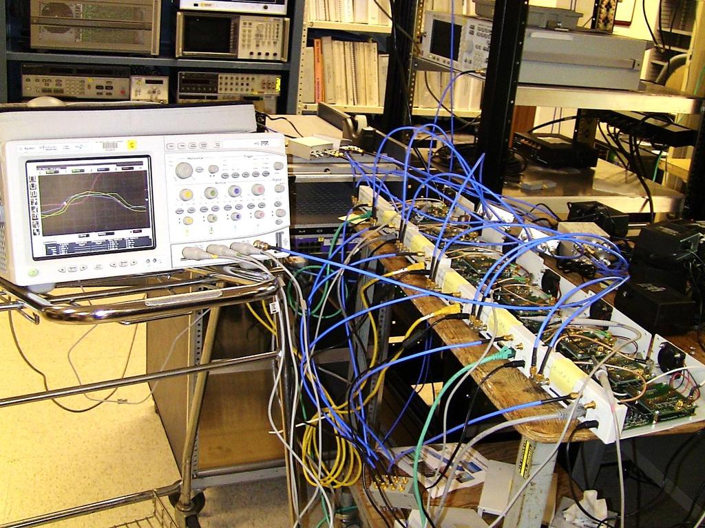 Synchronization Testing We used an oscilloscope and the
