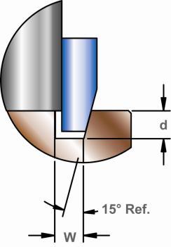 If the A dimension is maintained and the cut is made accurately from the fixed shoulder to where the beveled portion of the groove intersects the housing or shaft diameter, the listed plus tolerance