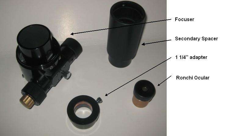 2: Collimation Instruction The CDK17 optical design has four optical elements shown in the figure1. The primary mirror and the corrector lens should be permanently and precisely mounted and aligned.