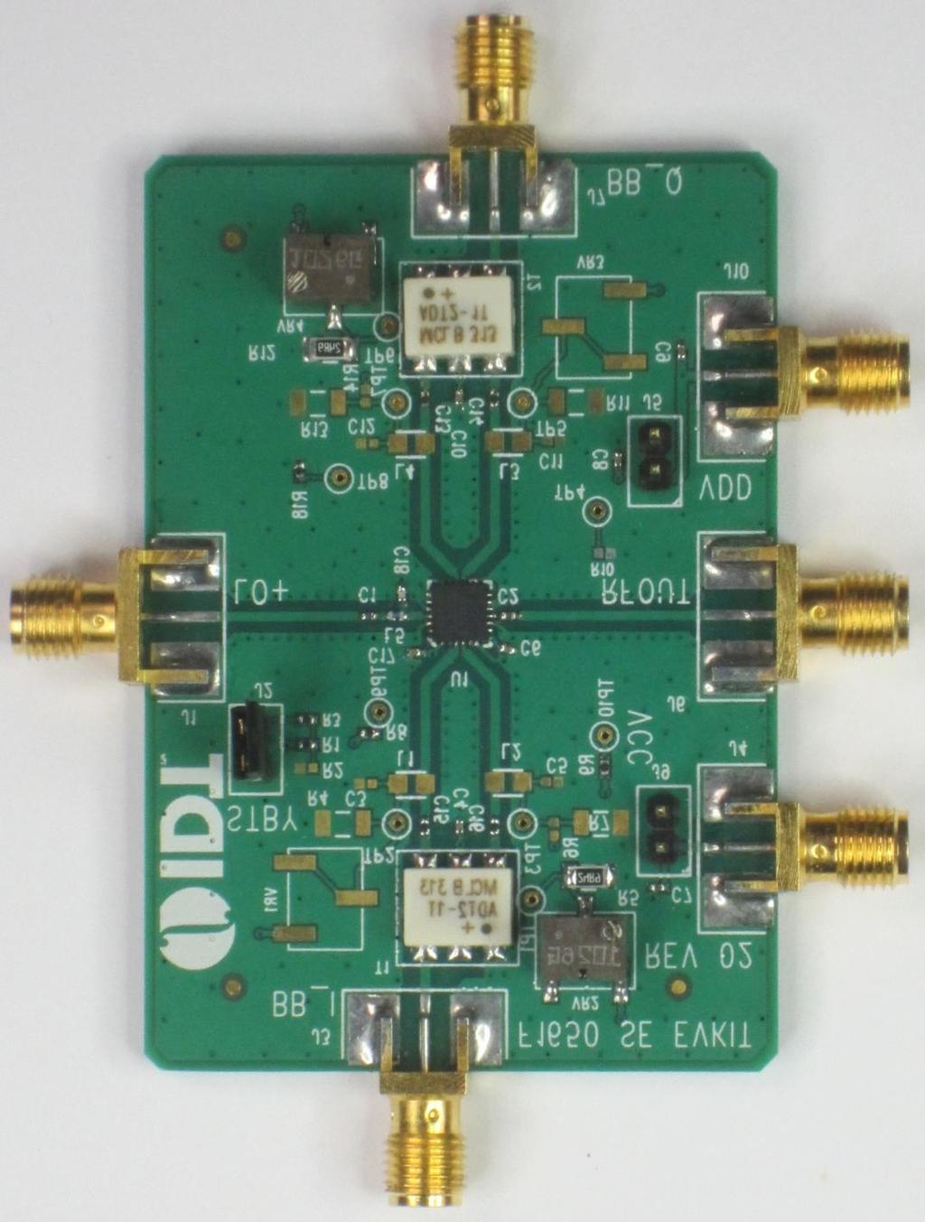 IDTF653NLGI EVKIT PICTURE: Note: VCC connection on evaluation board is VDD Power Supply on the datasheet.