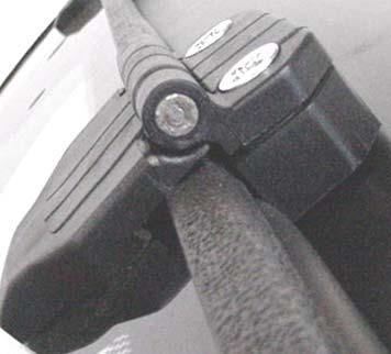 Check alignment of windshield with vertical side frame tubing and tighten hinge hardware. Note: hinges are plastic components. Do not overtighten. Torque to 7 ft./lbs. max.. Fig. 3.