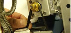 5. Increase the belt tension until the belt can only be easily twisted just ¼ turn with