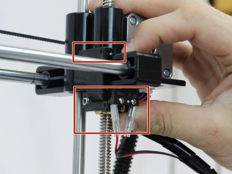 re-install the z-axis end stops While ensuring the