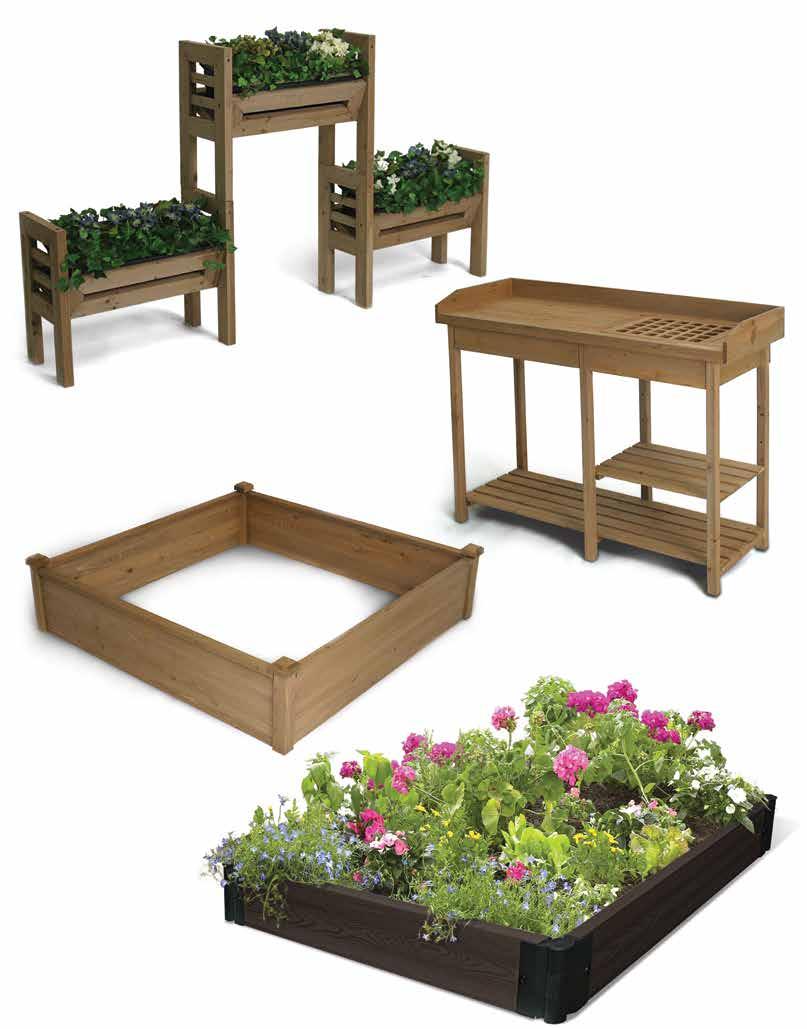 Potting Bench 067151320043 32004 Cappuccino Stain 47.00 x 8.50 x 18.50 h CPQ: 1 Stack n Garden 067151001201 00120 Cappuccino Stain 18.50 x 10.50 x 14.