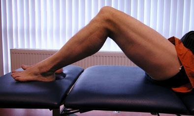 Place the non-involved knee into the quadriceps