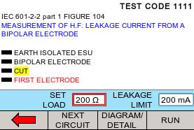 2 High frequency leakage test Design criteria of electrosurgical generators (IEC 60601-2-2), require the manufacture to limit the amount of capacitive leakage of the high frequency current.