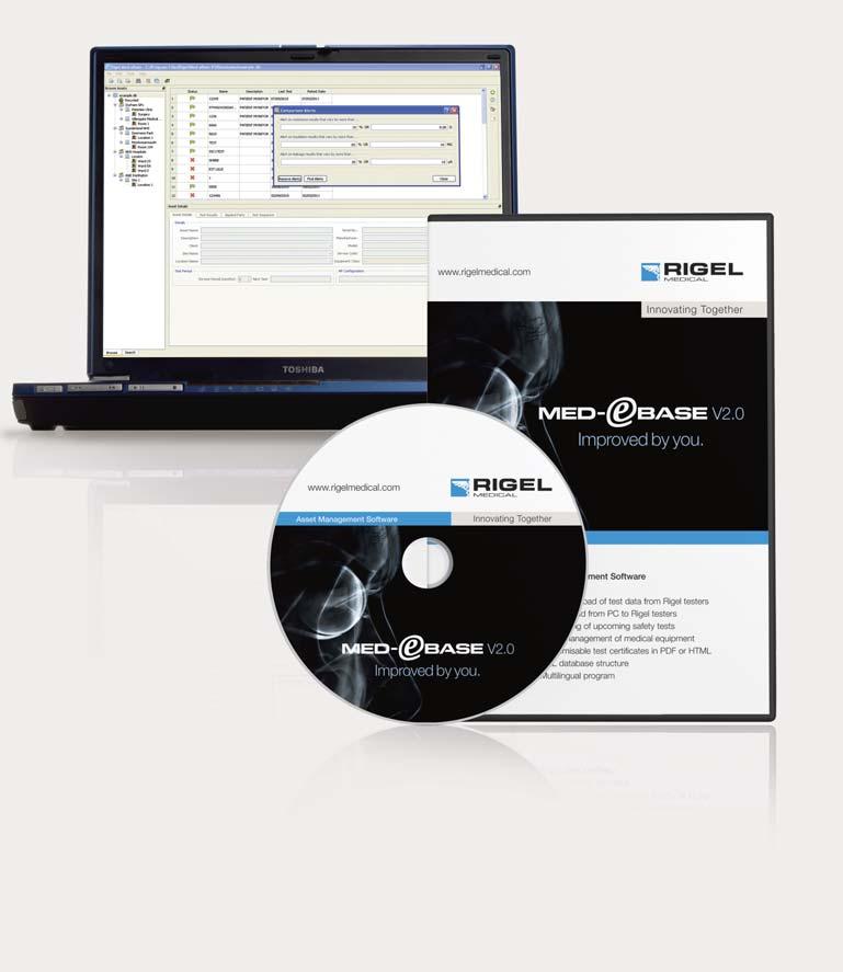 www.rigelmedical.com Asset Management Software You saw database management and work order schedules as a major benefit, as they lead to fast, efficient test device configuration.