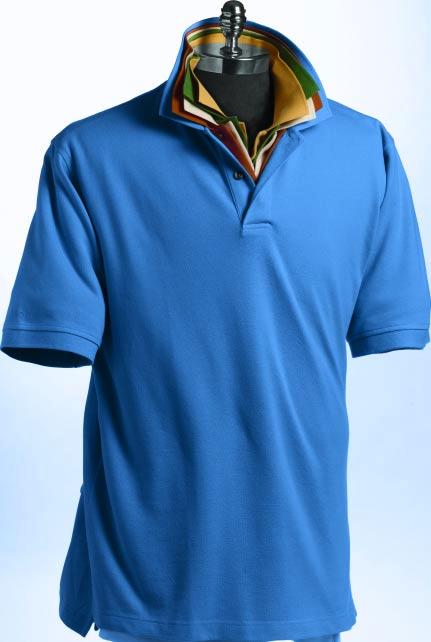 100% combed cotton pique, trimmed with eyeletted detail on collar and cuffs, embroidered IZOD logo on right sleeve, taped seams, split sides.