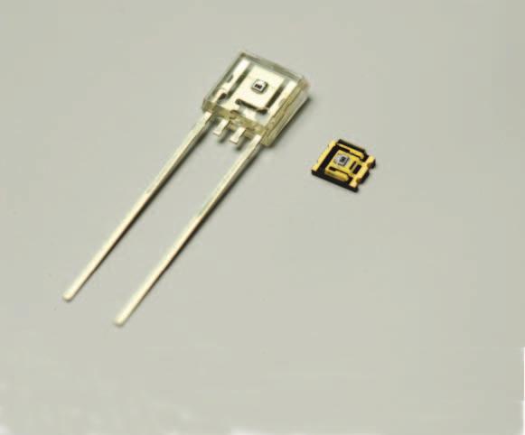 Photo IC diodes S9066-211SB S9067-201CT Spectral response close to human eye sensitivity The S9066-211SB, S9067-201CT photo ICs have spectral response close to human eye sensitivity.