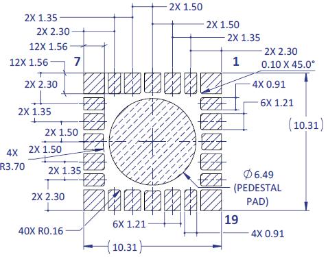 Mechanical Dimensions (mm) Pin Out Pad Series Function 2 1 Cathode 3 1 Cathode 5 2 Cathode 6 2 Cathode 14 2 Anode 15 2 Anode 17 1 Anode 18 1 Anode 17 18 14 15 2 3 5 6 Figure 1: Package outline