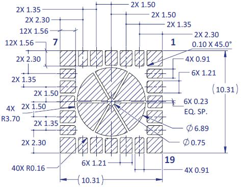 Recommended Solder Pad Layout (mm) Non-pedestal MCPCB Design Pedestal MCPCB Design Figure 2a: Recommended solder pad layout for anode, cathode, and thermal pad for non-pedestal and pedestal design