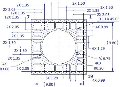 Recommended 8 mil Stencil Apertures Layout (mm) Non-pedestal MCPCB Design Pedestal MCPCB Design Figure 2c: Recommended 8mil stencil