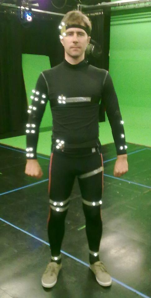 Motion Capture Setup Subject: male (178cm, 74 kg) wearing wetsuit Groups of 3 or 4 markers ( virtual antennas ) placed on head, chest, waist, knee and 4