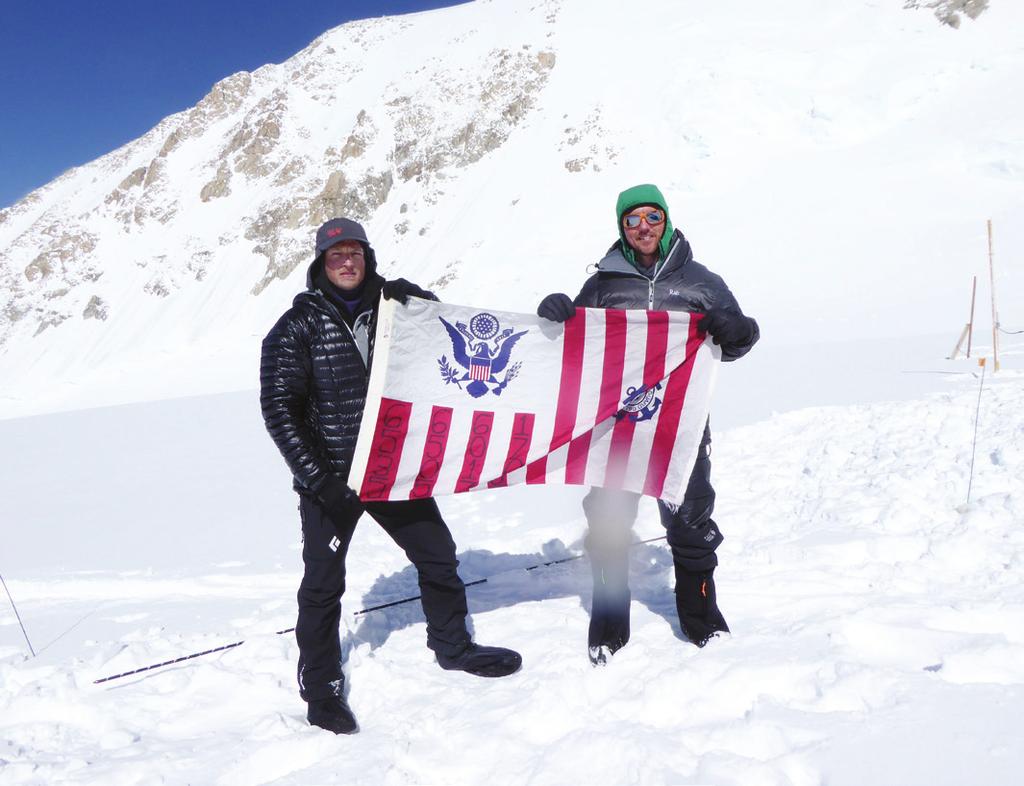 U.S. Coast Guard Petty Officers Jon Houlberg and Jason McGrath during their Climb to Remember in April, 2015.