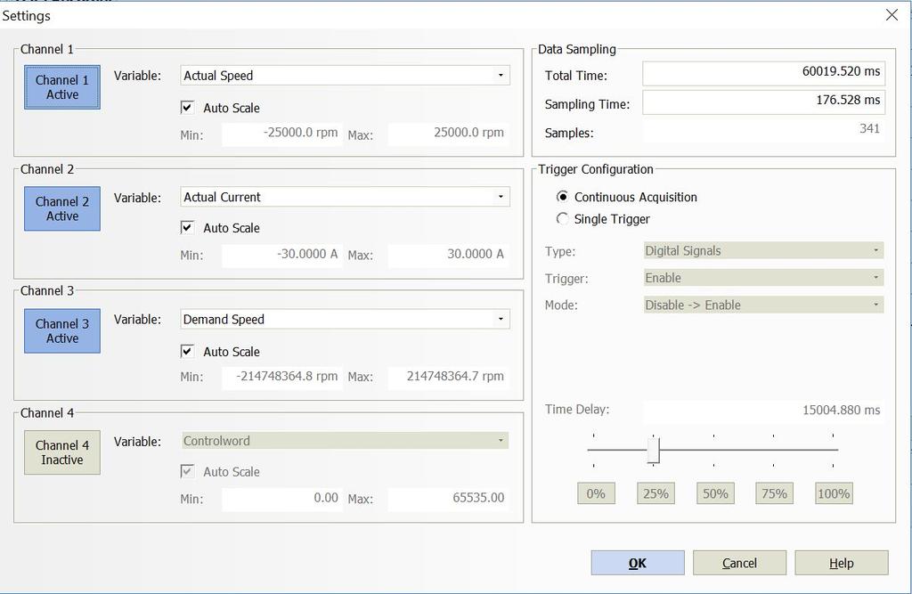 Setting Up the Data Recrder Tl Upn pening the Data Recrding Tl, click Settings. The abve image will be seen.