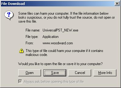 Acquiring Universal PST The Universal PST software can be downloaded from the Woodward website. If you also require connection hardware you may purchase a calibration kit from Woodward.