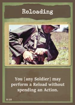 All Player Soldier s have a hand of Action cards. Keep each Player Soldier s hand of cards separate.