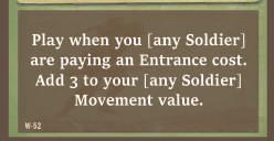 You must discard the Location card s Entrance cost in Action cards to move into it. Pay the Location s Entrance cost before entering the Location.