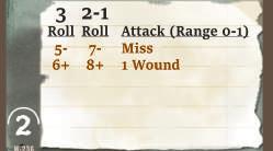 Example:The Hostile s Attack roll indicates 2 Wounds, but it s Defeat Cover roll fails to Defeat the Soldier s Cover. The Soldier suffers a Suppress.