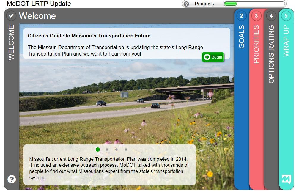 Updating our LRTP goals MoDOT will seek public and stakeholder participation online from September 11