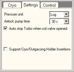 Talos on-line help User interface 128 liquid-nitrogen dewar of the cold trap, do so now.