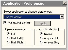 The Application Selection Control Panel is brought up by clicking on the (left-most) "square" blue button in the popup selection panel (bottom right of the TEM User Interface).
