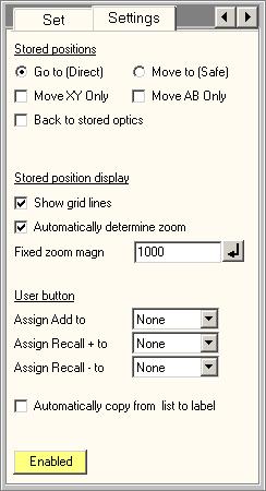 Talos on-line help User interface 98 22.5 Stage² Settings The Stage² Settings Control Panel.