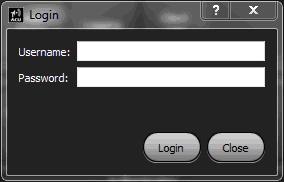 Figure 99: Login Dialog Box The Login dialog box responds to two (2) username and password parameters. One allows the modification of basic system functions.