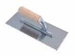 ceramics The open-handle trowel and comb models make their control easier when applying the material.