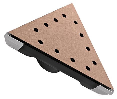 The orbital movement of the sanding paper guides the abrasive directly to the edge.