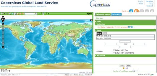 A C C E S S T O C L M S Land Monitoring Global Pan-European http://land.copernicus.vgt.vito.be/pdf/portal/application.