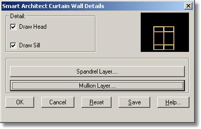 232 Smart Architect Level 2 Training Guide Mullion X: Specify the mullion size in X-axis. Type the size or hit Enter to select form a list of typical values.