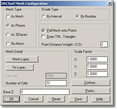 54 Smart Architect Level 2 Training Guide 4.2.5 Mesh Configuration Dialog Box This Dialog box is accessed using the Config option in the Terrain Model&&&.Run command. Figure 3.1.
