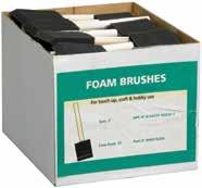 FOAM / ECONOMY BRUSHES GENERAL PURPOSE Foam Brushes BRISTLE: HANDLE: All Paint, Stain & Varnish Foam Wood ITEM NO.