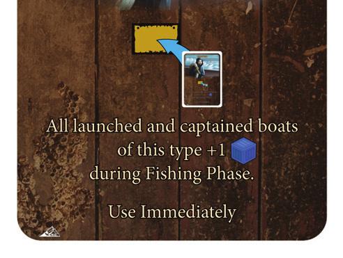 Crewman card abilities: Player immediately places this Crewman Card in his play area. It acts as a Launched Artisan Fisherman.