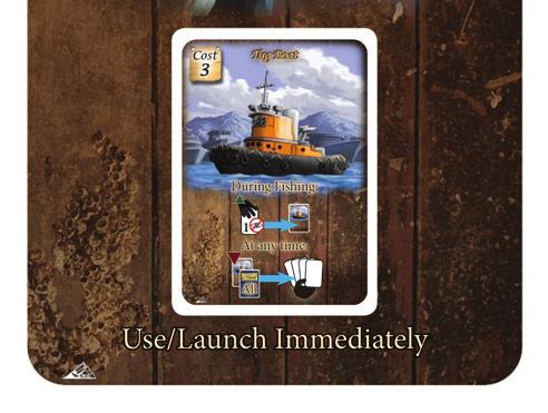 Crates left on this Crewman at Game End count towards VP. Place this card on any license.