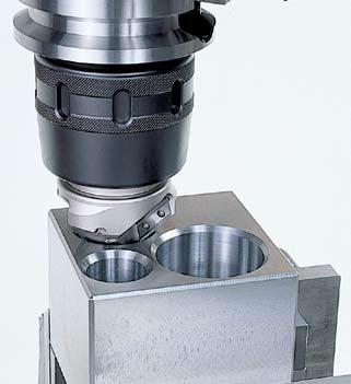 Optimized One C-Cutter to cover a wide chamfering range. Hole Dia.: ø.97 - ø.97 Reduced number of tool holders and machining time.