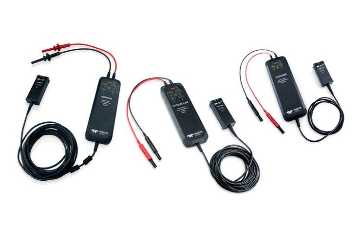 High Voltage Differential Probes HVD3605A, HVD3206A HVD310xA Key Features 1 kv, 2 kv, 6 kv CAT safety rated models Widest differential voltage ranges available Exceptional common-mode rejection ratio