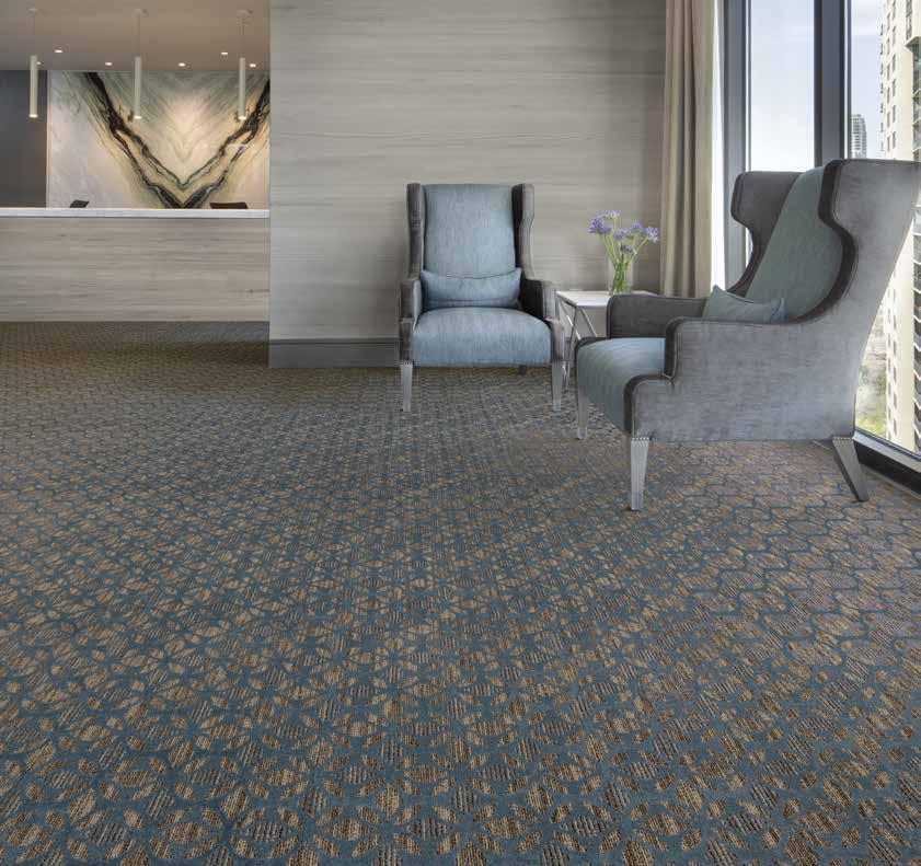ORWELL BROADLOOM - Bach 33117 Construction Tip-Sheared Patterned Loop Face fiber Antron Legacy Type 6,6 Nylon Dye method Solution / Yarn Gauge 5/64 (50.39 per 10 cm) Stitches per inch 11.33 (44.